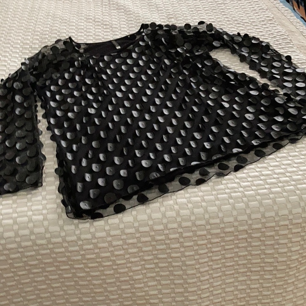 Brand New! Ladies black elegant top. Size Large